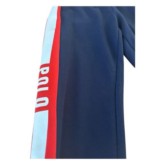 Polo Ralph Lauren Sweatpants XSTP Heavy Striped Logo Preppy Drawstring - Picture 3 of 11